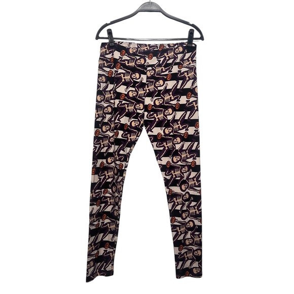 LuLaRoe Leggings TC Skeleton Halloween Print Jack O Lantern Ultra Soft Stretch - Picture 2 of 3